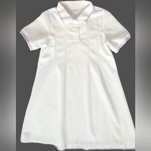 SHEIN Ivory Dress with Purple Trim